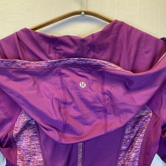 Lululemon Purple Long Sleeve Run For Your Life Wrap Pullover Hoodie Size 6 - Picture 5 of 10